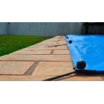 Capa para Piscina PolyCapa DuasCores Az/Br  9x6 + 30el 20cm +30fix